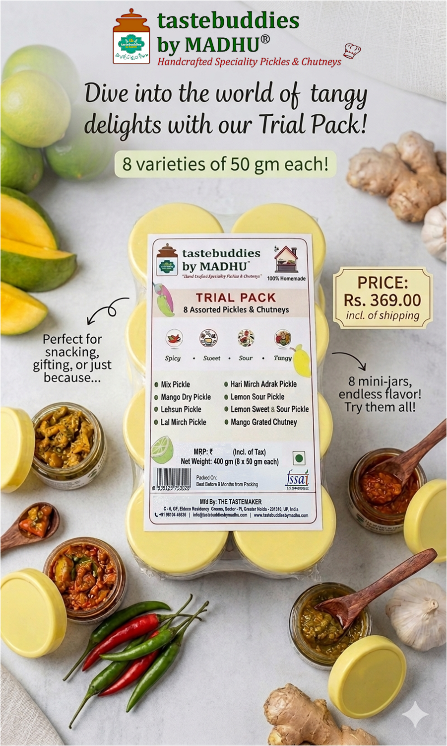 Taste the Bestsellers — 8 Flavours (50 gm each) in One Power-Packed Trial Pack
