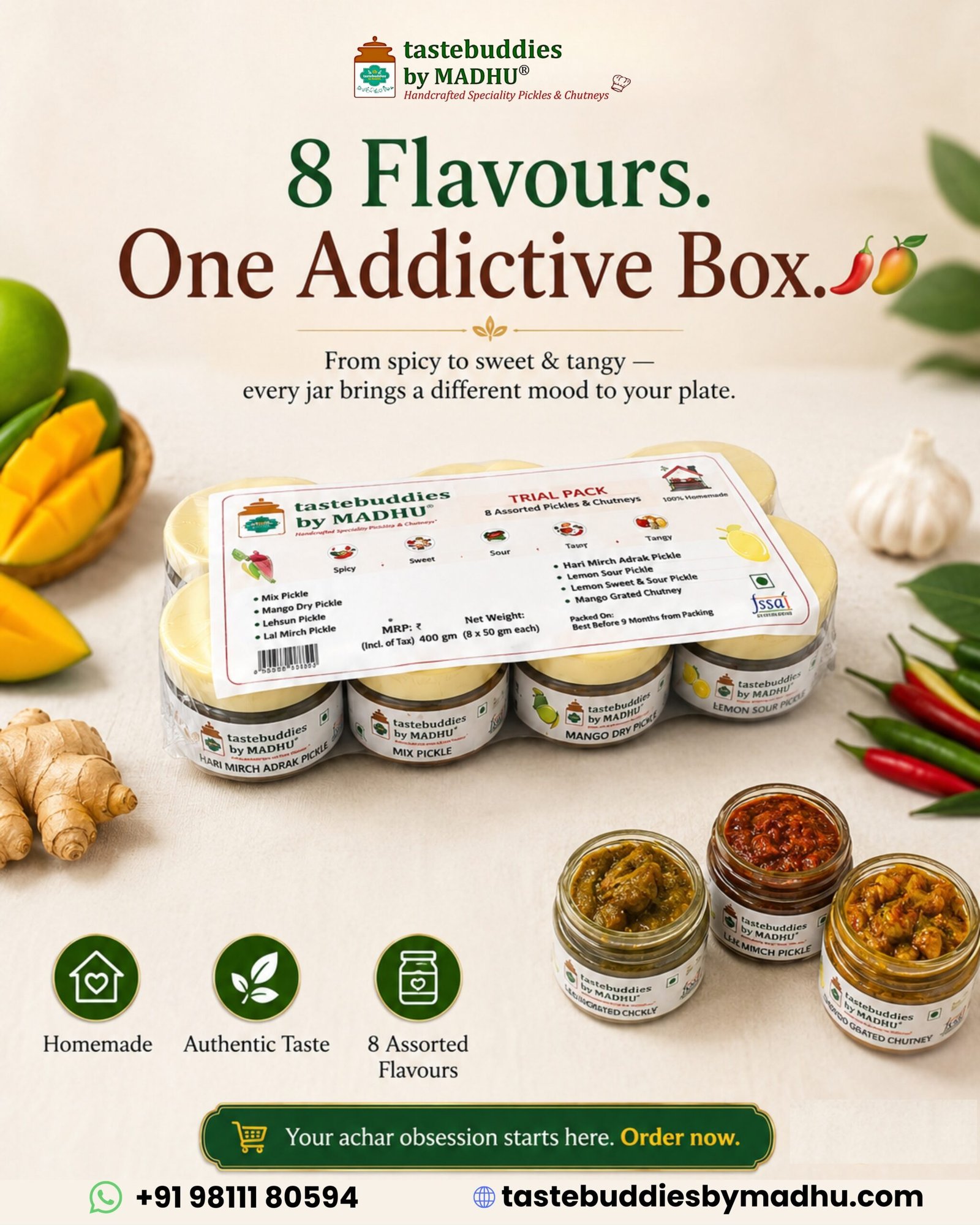 Taste the Bestsellers — 8 Flavours (50 gm each) in One Power-Packed Trial Pack - Image 2